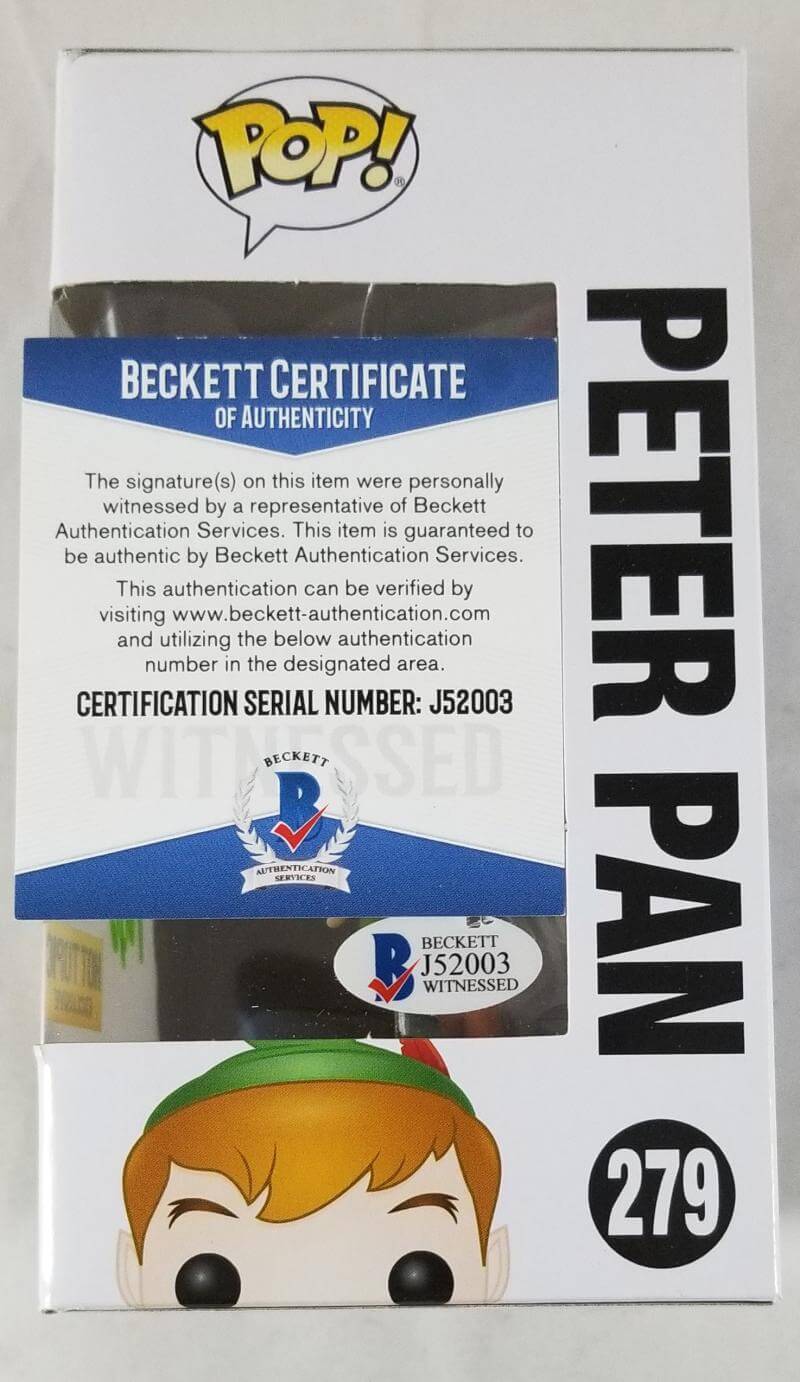 Blayne Weaver Peter Pan Signed Funko Pop Disney Beckett Bas Coa 003 - Image 2