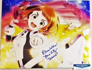 LUCI CHRISTIAN SIGNED 11x14 PHOTO OCHACO MY HERO ACADEMIA BAS COA 482