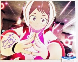 LUCI CHRISTIAN SIGNED 11x14 PHOTO OCHACO MY HERO ACADEMIA BAS COA 483
