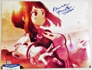 LUCI CHRISTIAN SIGNED 11x14 PHOTO OCHACO MY HERO ACADEMIA BAS COA 485