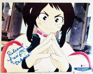 LUCI CHRISTIAN SIGNED 11x14 PHOTO OCHACO MY HERO ACADEMIA BAS COA 488