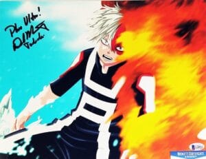 DAVID MATRANGA SIGNED 11x14 PHOTO TODOROKI MY HERO ACADEMIA BAS COA 912