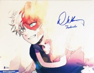 DAVID MATRANGA SIGNED 11x14 PHOTO TODOROKI MY HERO ACADEMIA BAS COA 878