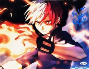 DAVID MATRANGA SIGNED 11x14 PHOTO TODOROKI MY HERO ACADEMIA BAS COA 889