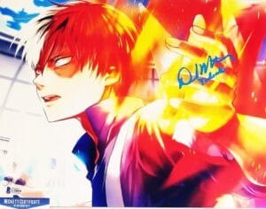 DAVID MATRANGA SIGNED 11x14 PHOTO TODOROKI MY HERO ACADEMIA BAS COA 894