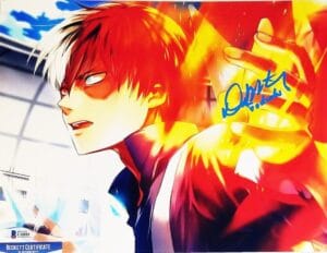 DAVID MATRANGA SIGNED 11x14 PHOTO TODOROKI MY HERO ACADEMIA BAS COA 893