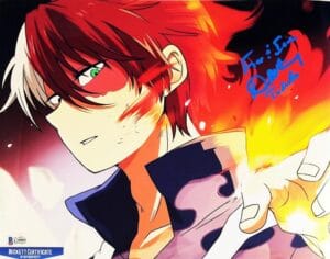 DAVID MATRANGA SIGNED 11x14 PHOTO TODOROKI MY HERO ACADEMIA BAS COA 902