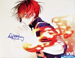 DAVID MATRANGA SIGNED 11x14 PHOTO TODOROKI MY HERO ACADEMIA BAS COA 877