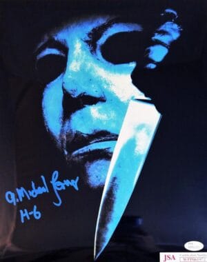 A. MICHAEL LERNER SIGNED 11X14 PHOTO MICHAEL MYERS HALLOWEEN JSA COA 72