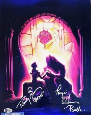 PAIGE O'HARA & ROBBY BENSON  SIGNED 11x14 PHOTO BEAUTY AND THE BEAST BAS COA 537