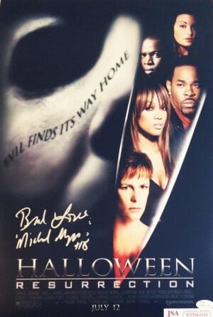 BRAD LOREE SIGNED 12x18 PHOTO MICHAEL MYERS HALLOWEEN JSA COA 949