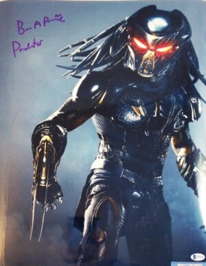 BRIAN A PRINCE THE PREDATOR SIGNED 16X20 METALLIC PHOTO BAS COA 130