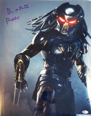 BRIAN A PRINCE THE PREDATOR SIGNED 16X20 METALLIC PHOTO BAS COA 131