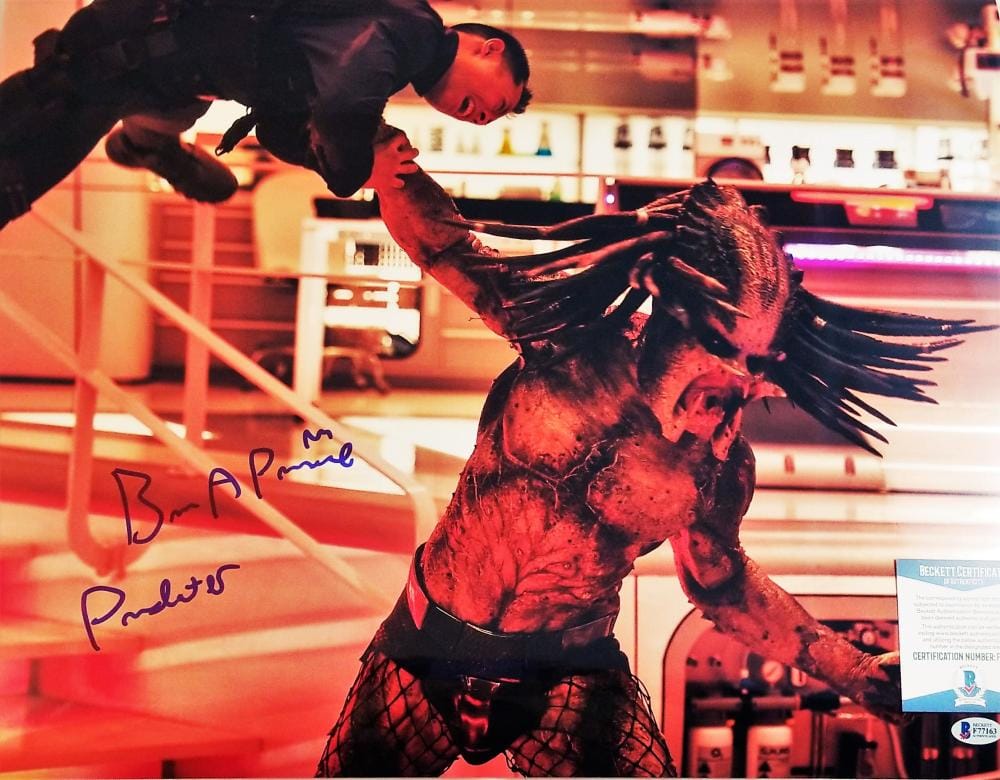 BRIAN A PRINCE THE PREDATOR SIGNED 16X20 METALLIC PHOTO BECKETT BAS COA 163