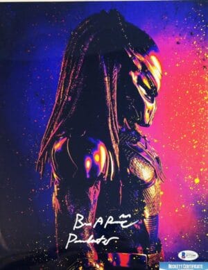 BRIAN A PRINCE THE PREDATOR SIGNED 11x14 METALLIC PHOTO BECKETT BAS COA 259
