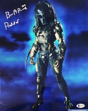 BRIAN A PRINCE THE PREDATOR SIGNED 11x14 METALLIC PHOTO BECKETT BAS COA 251