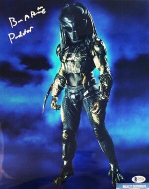 BRIAN A PRINCE THE PREDATOR SIGNED 11x14 METALLIC PHOTO BECKETT BAS COA 230