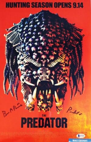 BRIAN A PRINCE THE PREDATOR SIGNED 11x17 METALLIC PHOTO BECKETT BAS COA 191
