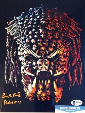 BRIAN A PRINCE THE PREDATOR SIGNED 8X10 METALLIC PHOTO BECKETT BAS COA 286