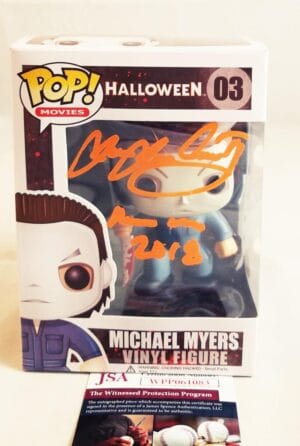 JAMES JUDE COURTNEY SIGNED MICHAEL MYERS FUNKO POP HALLOWEEN JSA COA 83