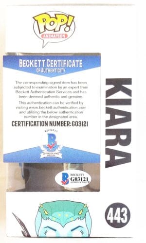 JENNIFER HALE SIGNED KIARA FUNKO VINYL POP RICK AND MORTY BECKETT BAS COA 121