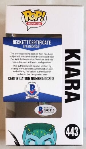 JENNIFER HALE SIGNED KIARA FUNKO VINYL POP RICK AND MORTY BECKETT BAS COA 115