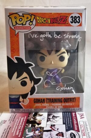 COLLEEN CLINKENBEARD SIGNED GOHAN FUNKO POP DRAGON BALL Z BAS COA 298