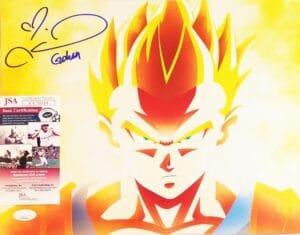 COLLEEN CLINKENBEARD SIGNED METALLIC 11x14 PHOTO GOHAN DRAGON BALL Z JSA COA 319