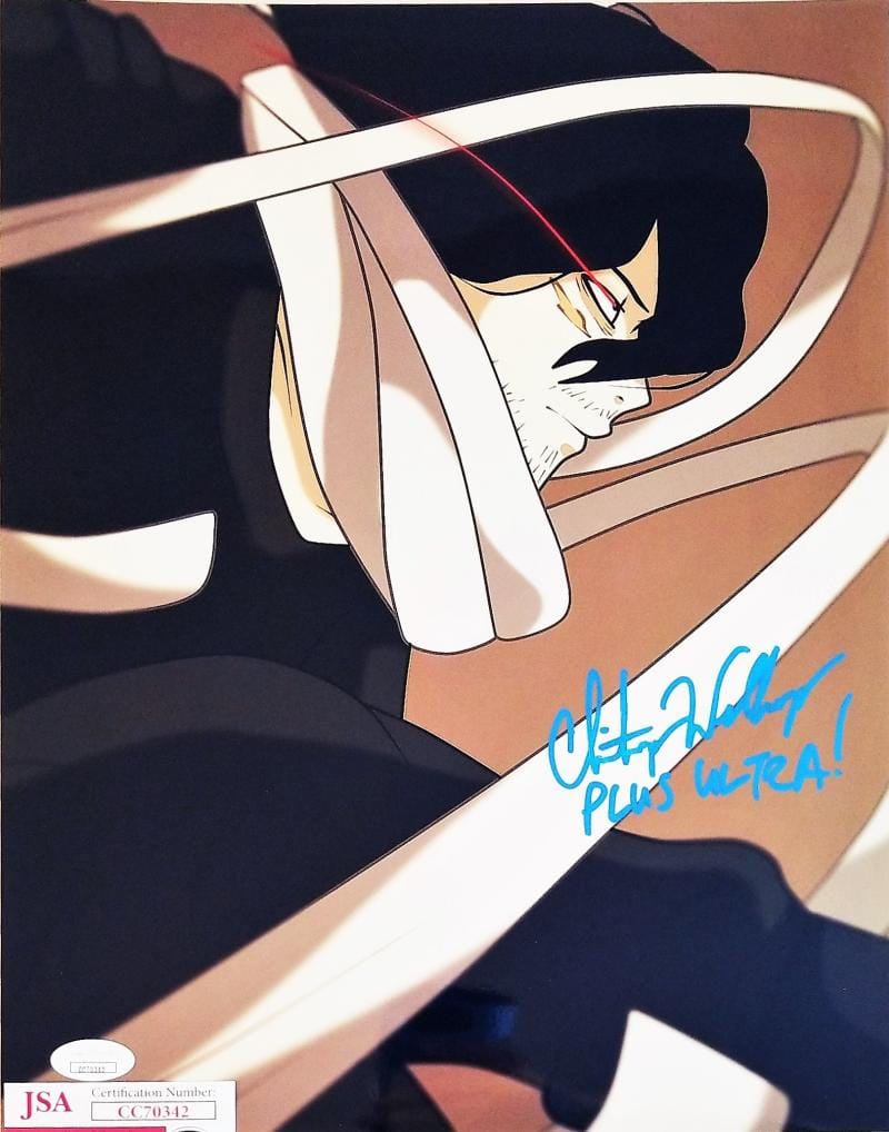 CHRISTOPHER WEHKAMP SIGNED METALLIC 11x14 PHOTO SHOTA AIZAWA MHA JSA COA 342