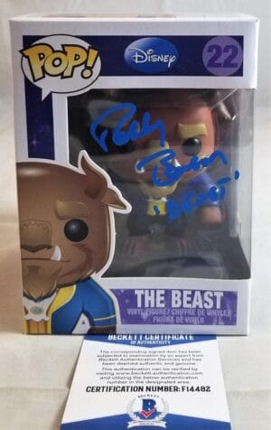 ROBBY BENSON SIGNED BEAST 22 FUNKO VINYL POP DISNEY BECKETT BAS COA 482