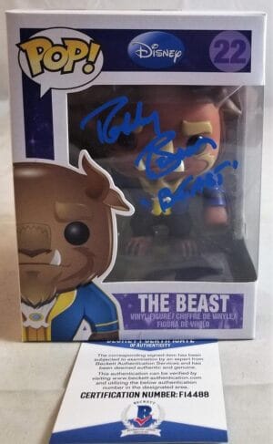 ROBBY BENSON SIGNED BEAST 22 FUNKO VINYL POP DISNEY BECKETT BAS COA 488