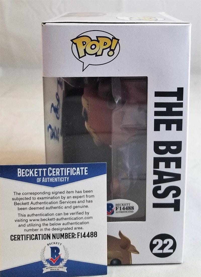 Robby Benson Signed Beast 22 Funko Vinyl Pop Disney Beckett Bas Coa 488 - Image 2