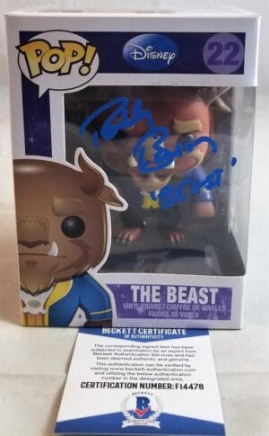 ROBBY BENSON SIGNED BEAST 22 FUNKO VINYL POP DISNEY BECKETT BAS COA 478