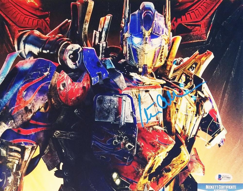 PETER CULLEN OPTIMUS PRIME SIGNED 11X14 TRANSFORMERS PHOTO BECKETT BAS COA 501