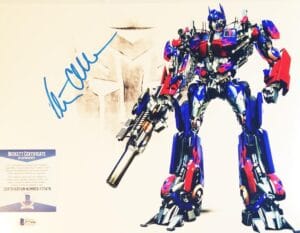 PETER CULLEN OPTIMUS PRIME SIGNED 11X14 TRANSFORMERS PHOTO BECKETT BAS COA 498