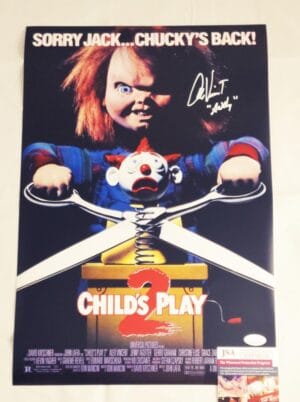 ALEX VINCENT SIGNED 12X18 PHOTO PRINT CHILDS PLAY ANDY JSA COA 770
