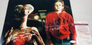 HENRY THOMAS & MATTHEW DE MERRITT ET SIGNED METALLIC 11X14 PHOTO JSA COA 414
