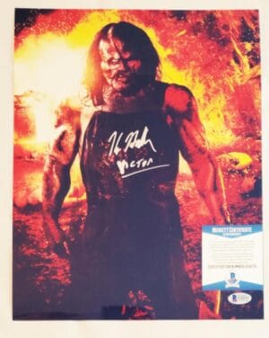 KANE HODDER SIGNED 11x14 METALLIC PHOTO VICTOR CROWLEY BECKETT BAS COA 715