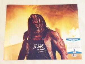 KANE HODDER SIGNED 11x14 METALLIC PHOTO VICTOR CROWLEY BECKETT BAS COA 721
