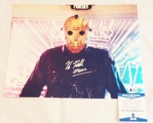KANE HODDER SIGNED 11x14 METALLIC PHOTO JASON FRIDAY 13TH BECKETT BAS COA 724