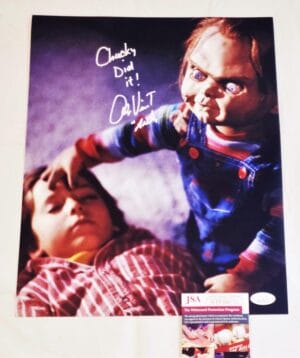 ALEX VINCENT ANDY SIGNED 11X14 PHOTO CHILDS PLAY ANDY JSA COA 755
