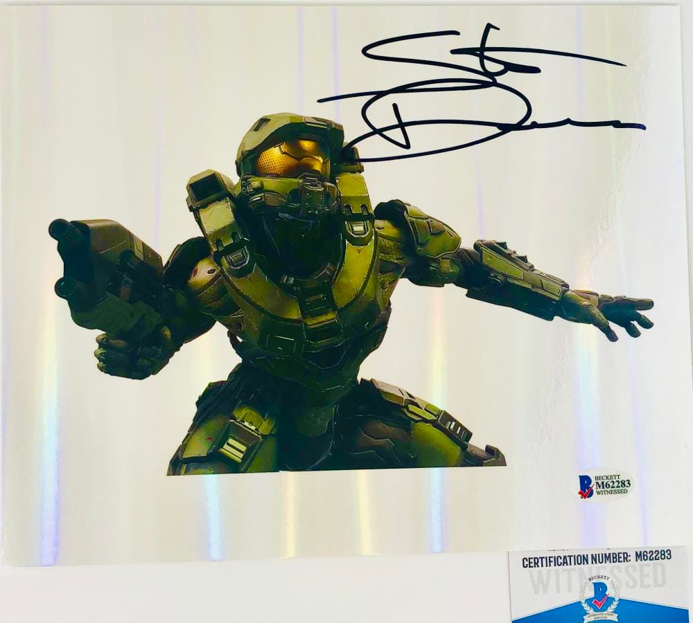 Steve Downes signed Master Chief 8x10 refractor photo HALO BAS M62283