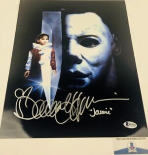 Danielle Harris signed Halloween 11X14 METALLIC photo BAS COA H32728