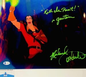 Richard White signed Gaston 11X14 photo Beauty and the Beast BAS COA WA04987