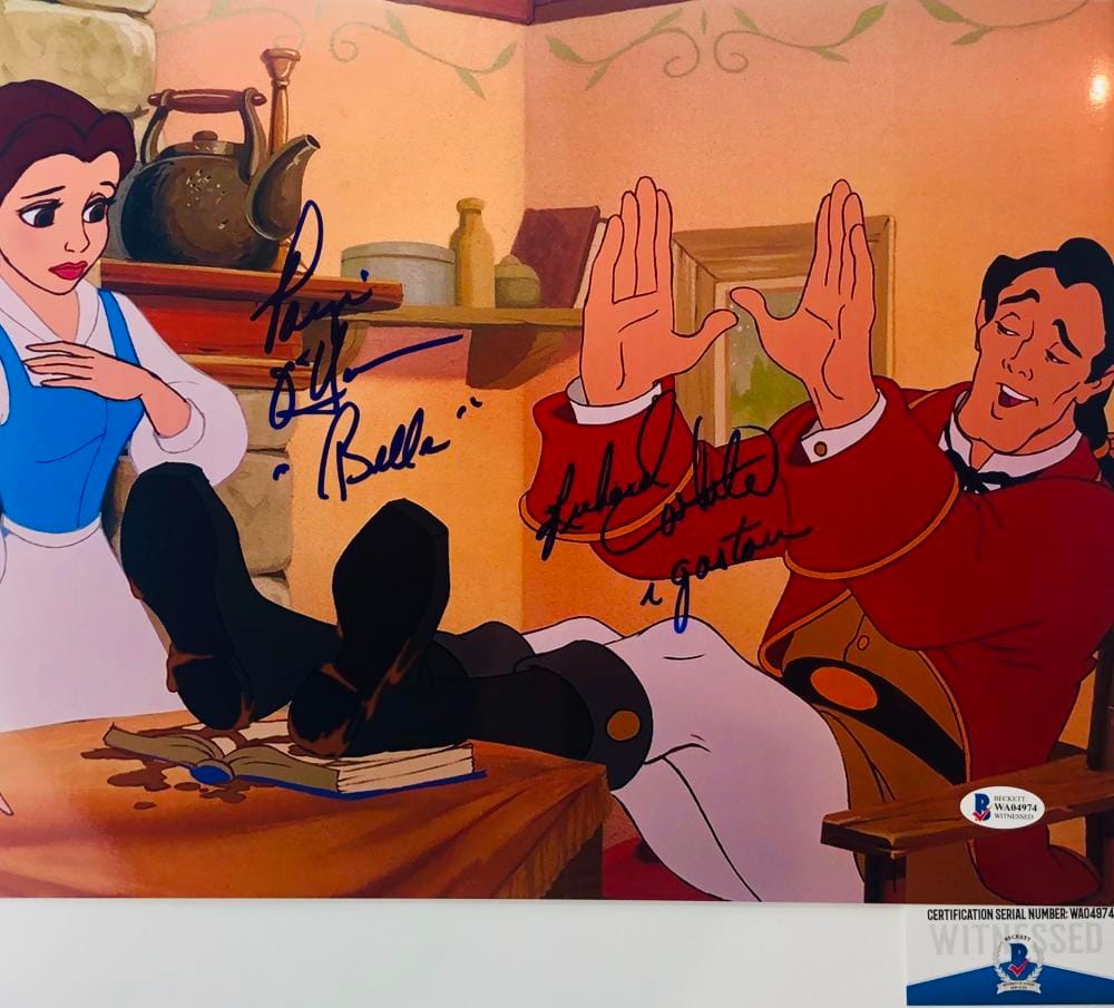 Paige O'Hara Richard White signed 11X14 photo Beauty Beast BAS COA WA04974