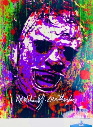 RA R.A. Mihailoff signed Leatherface 11X14 photo Texas Chainsaw BAS COA G72422