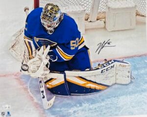 JORDAN BINNINGTON Autographed St. Louis Blues 16X20 Photo FANATICS Stanley Cup 1