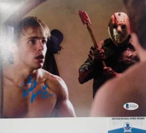 TED WHITE SIGNED 8X10 PHOTO JASON VOORHEES FRIDAY THE 13 BAS COA WA32625