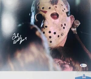 TED WHITE SIGNED 11X14 PHOTO JASON VOORHEES FRIDAY THE 13 BAS COA WA32626
