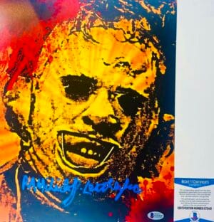 RA R.A. Mihailoff signed Leatherface 11X14 photo Texas Chainsaw BAS COA G72419